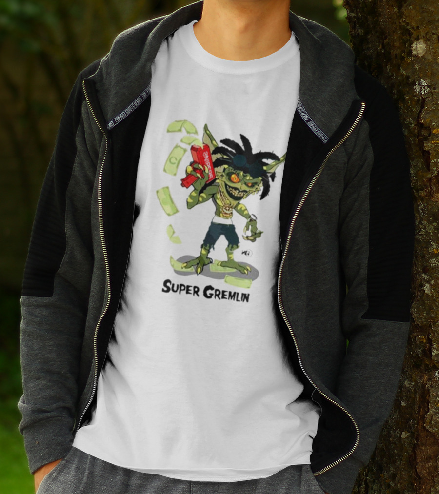 Sniper Gang Super Gremlin Cartoon With Cash And Red Gun T-Shirt