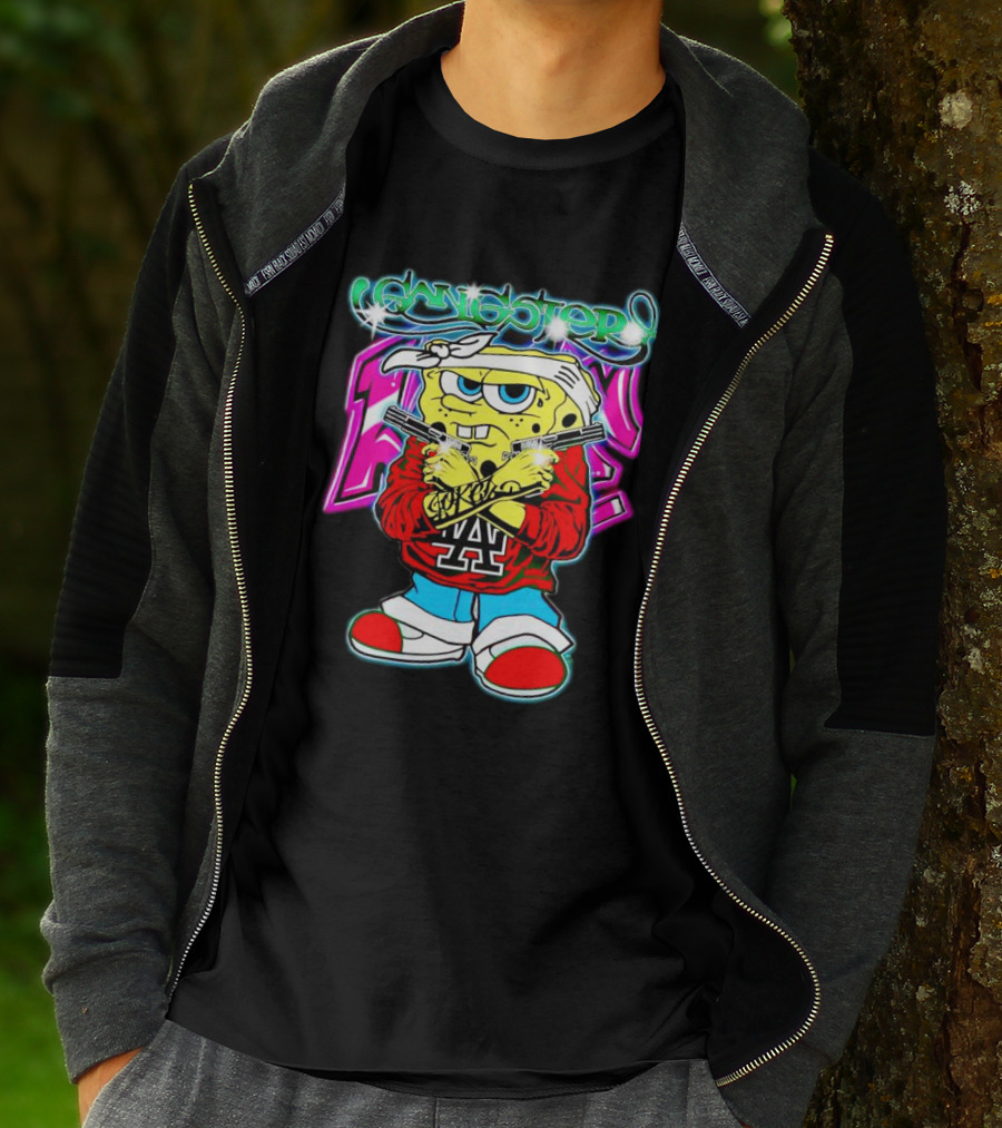 Gangster SpongeBob LA Crossed Arms T-Shirt