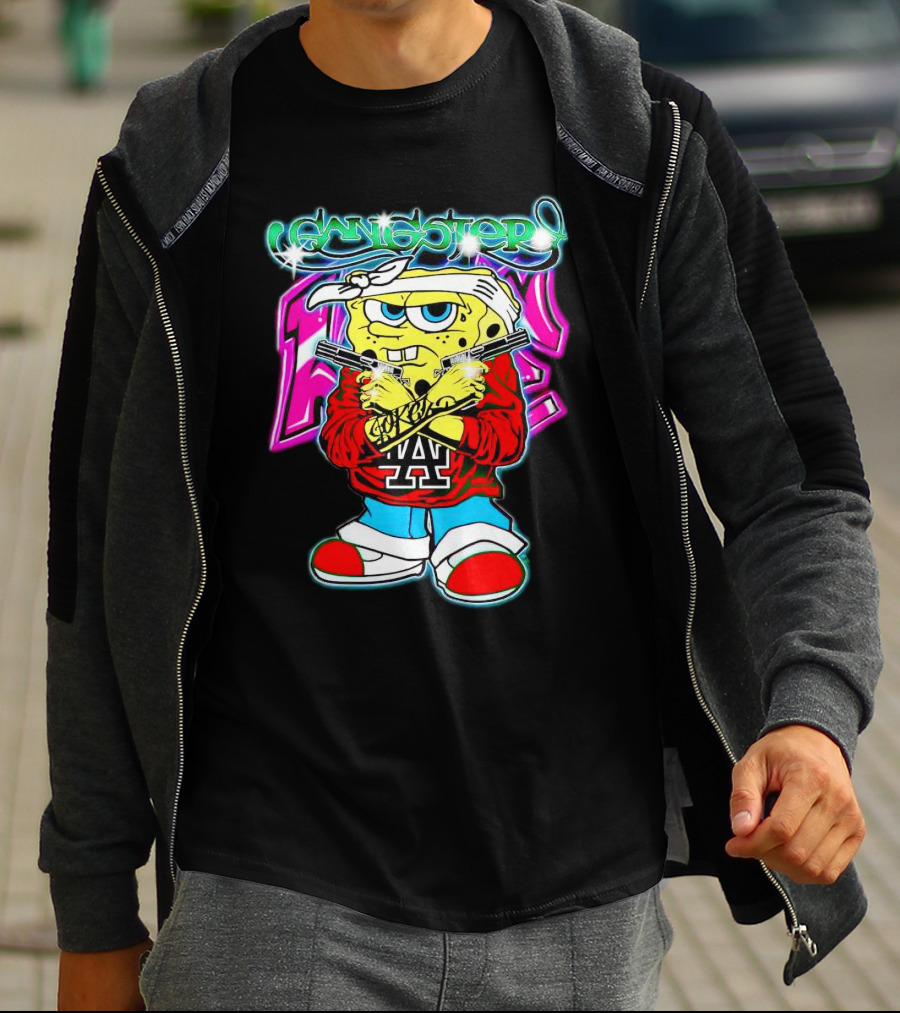 Gangster SpongeBob LA Crossed Arms T-Shirt