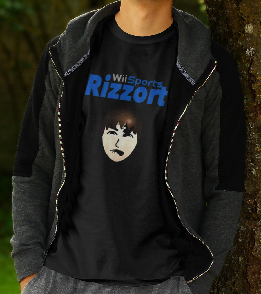 Wii Sports Rizzort Meme Gaming Parody With Character Face T-Shirt