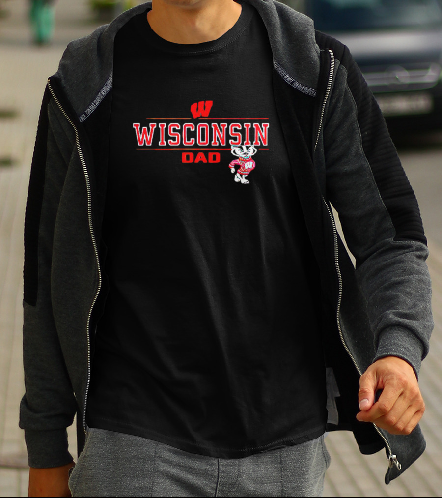 Wisconsin Dad Badgers Volleyball T-Shirt
