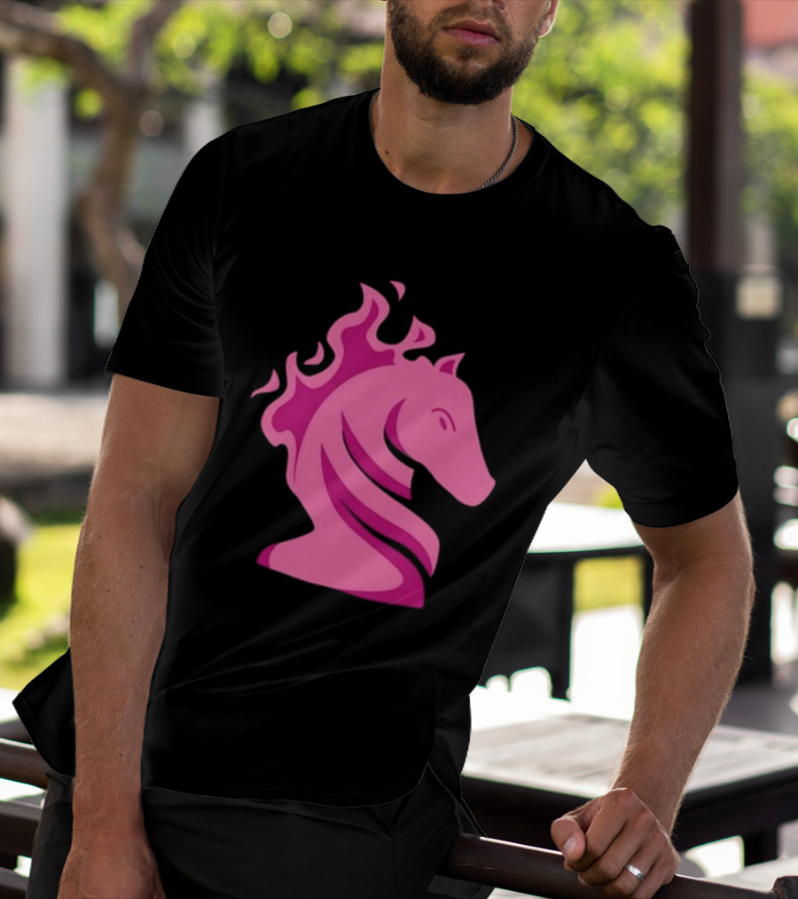 Gotham Knights Chess Symbolic Flaming Horse T-Shirt