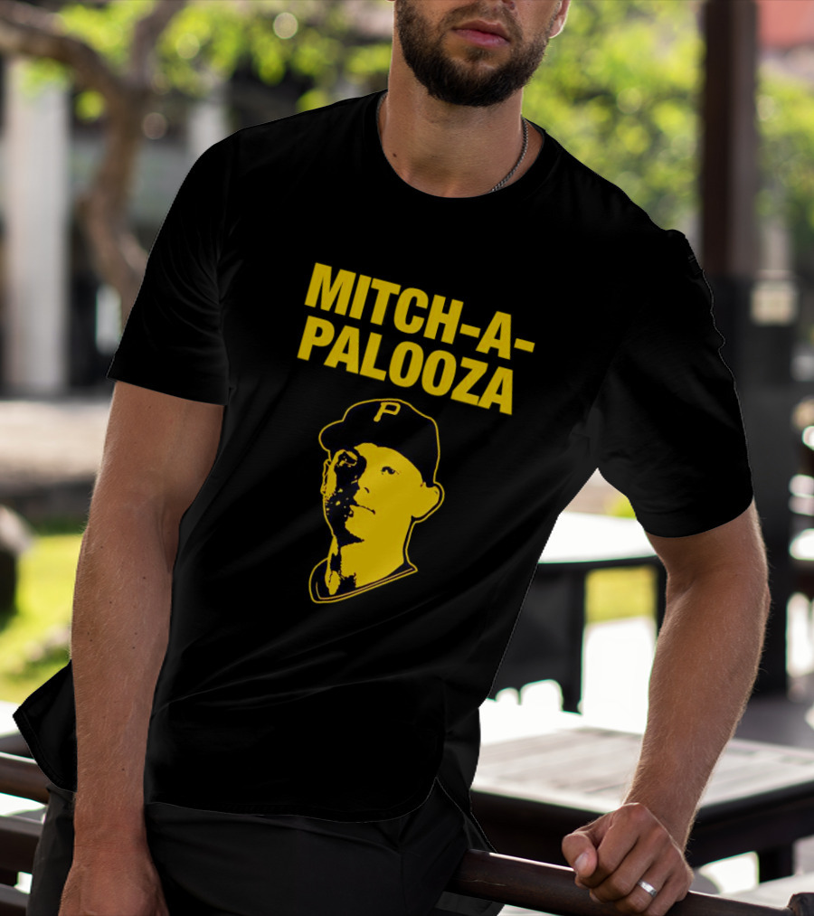 Pittsburgh Pirates Mitch-a-Palooza Bold Yellow Baseball Player T-Shirt