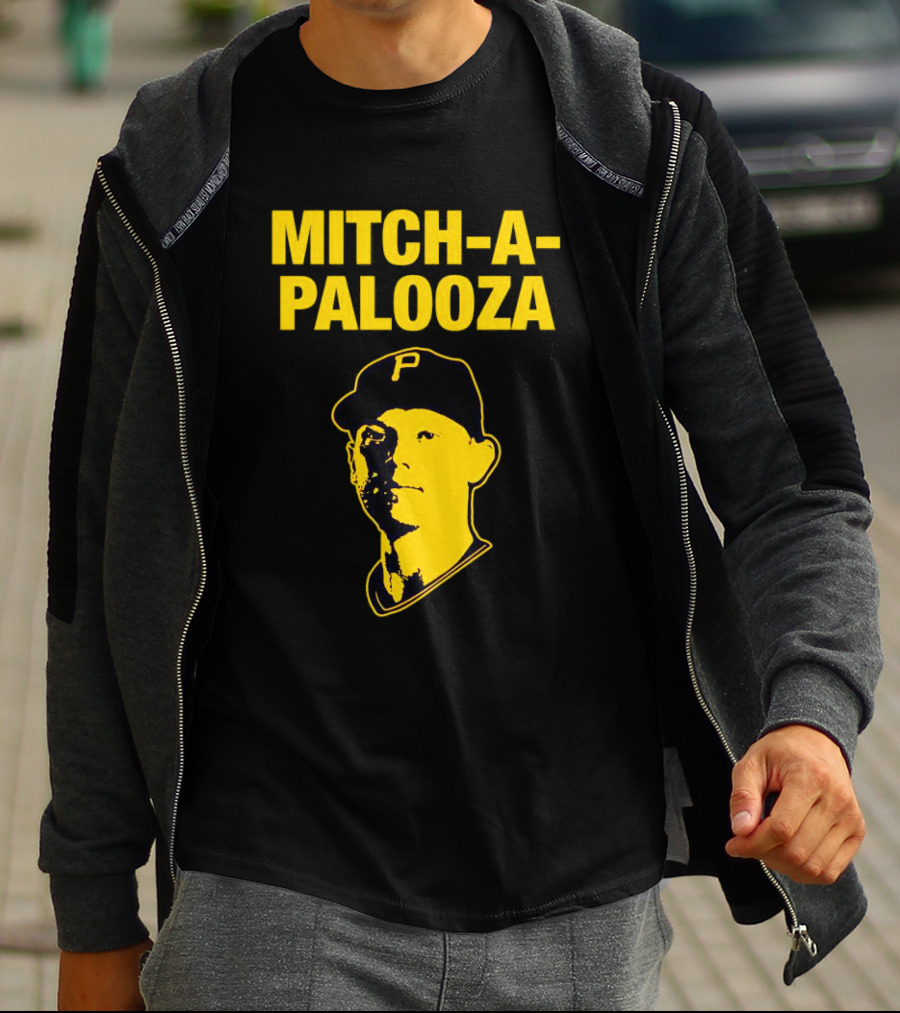 Pittsburgh Pirates Mitch-a-Palooza Bold Yellow Baseball Player T-Shirt
