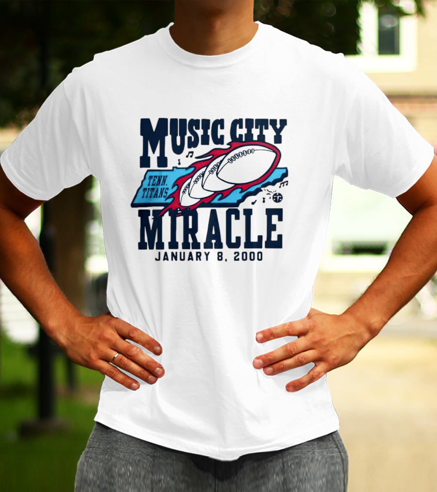 Music City Miracle Tennessee Titans January 8 2000 T-Shirt