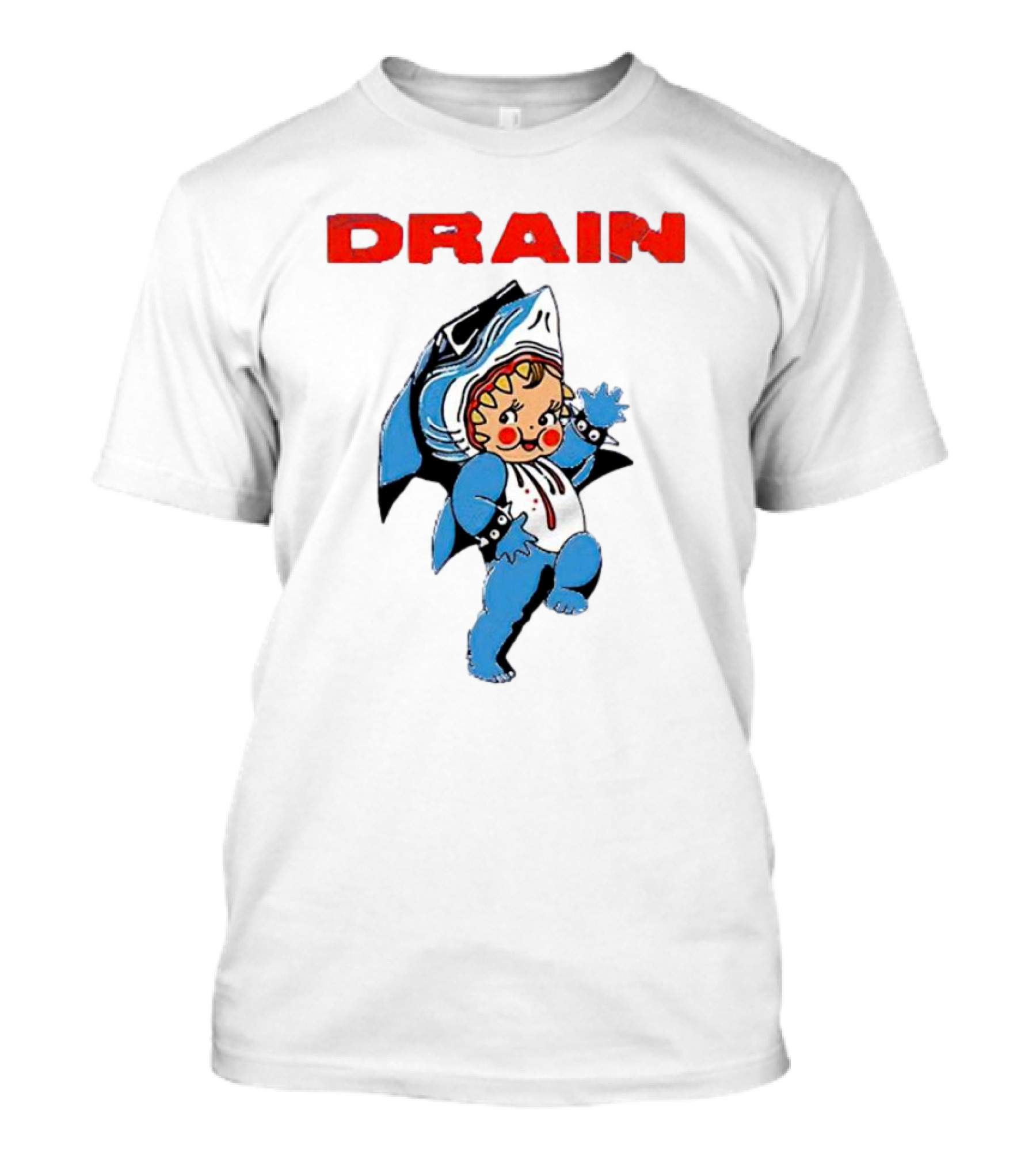 Drain Kewpie Shark Costume Charm T-Shirt