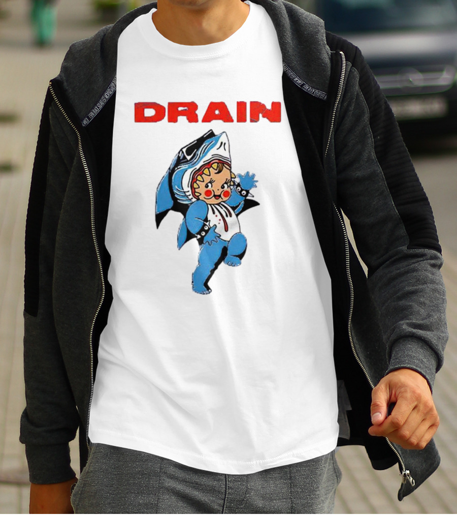 Drain Kewpie Shark Costume Charm T-Shirt