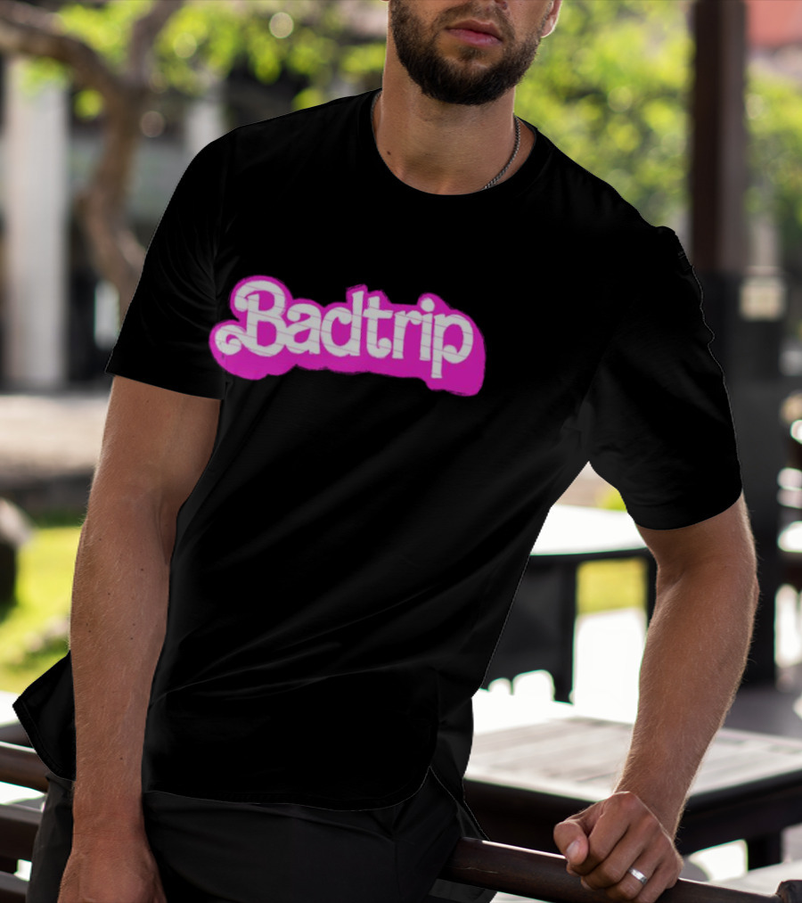 Linya-Linya Badtrip Pink Bubble Text T-Shirt