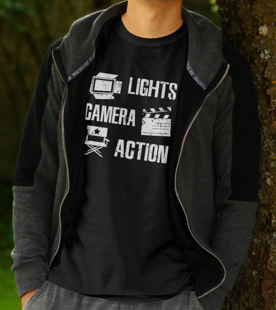 Lights Camera Action Movie Director Filmmaker Film Director T-Shirt