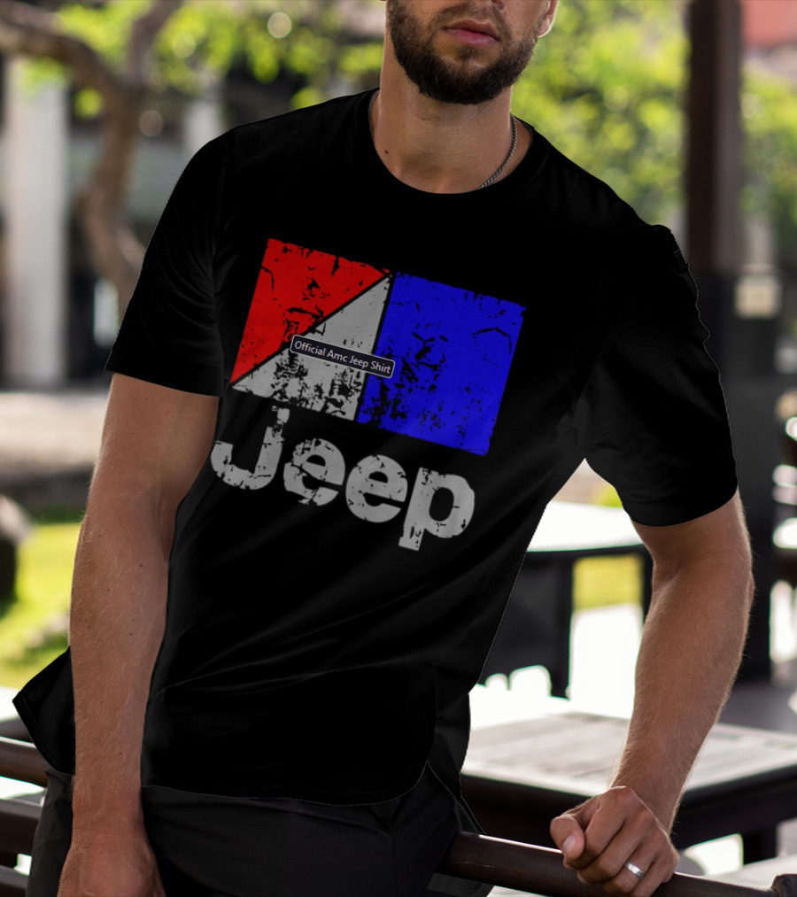 AMC Jeep Red Blue T-Shirt