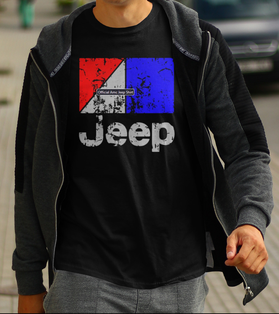 AMC Jeep Red Blue T-Shirt