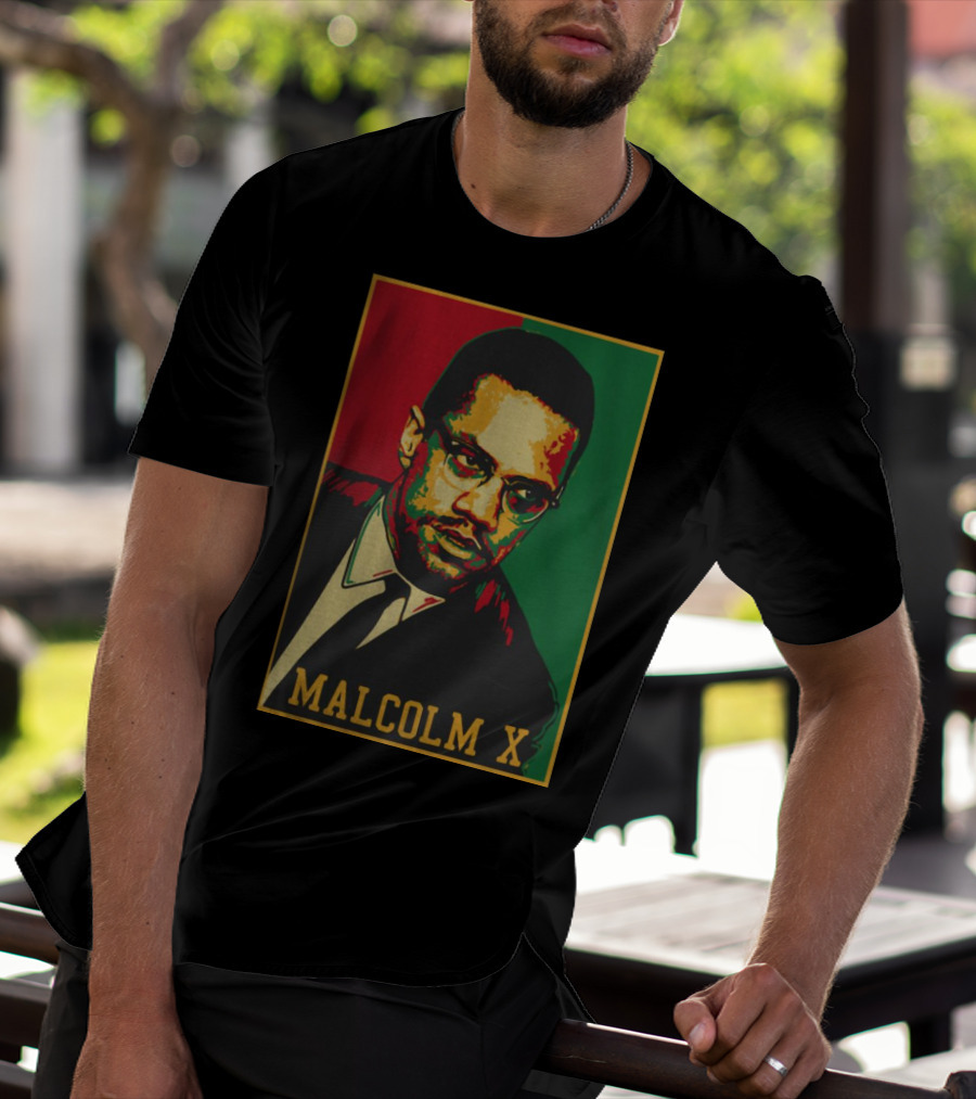 Malcolm X Red Green Black T-Shirt