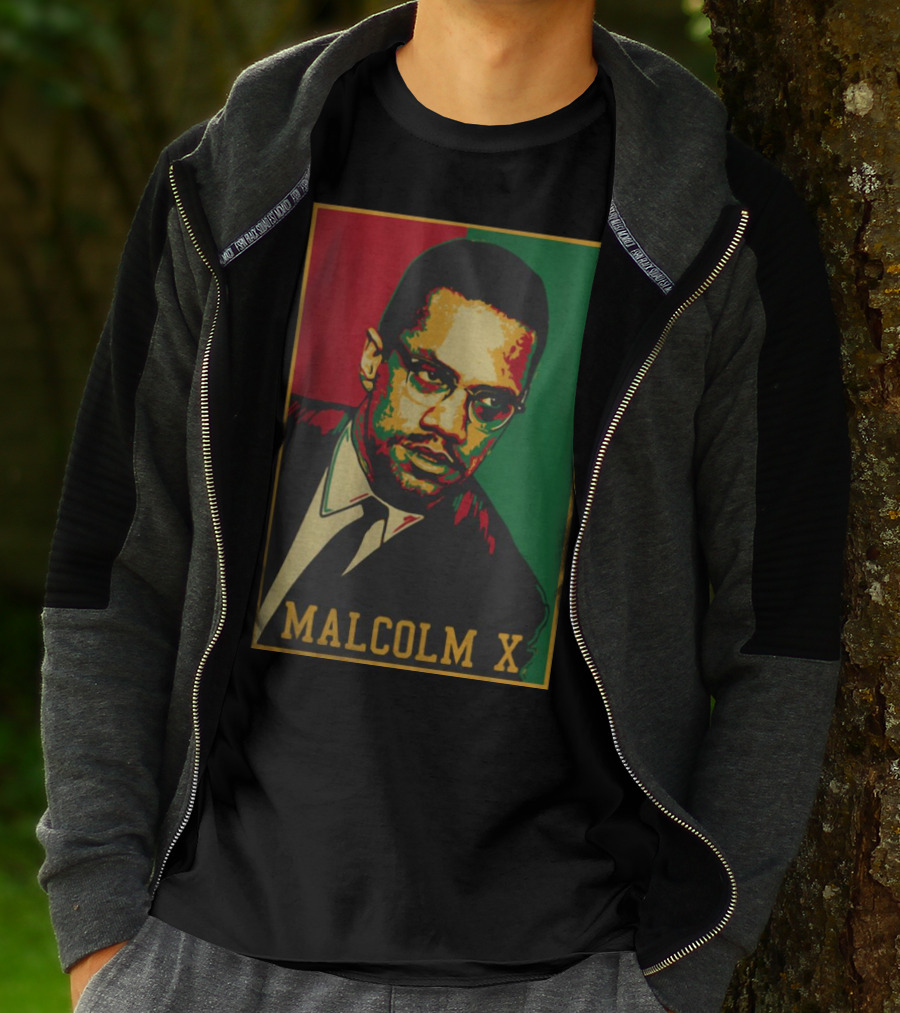 Malcolm X Red Green Black T-Shirt
