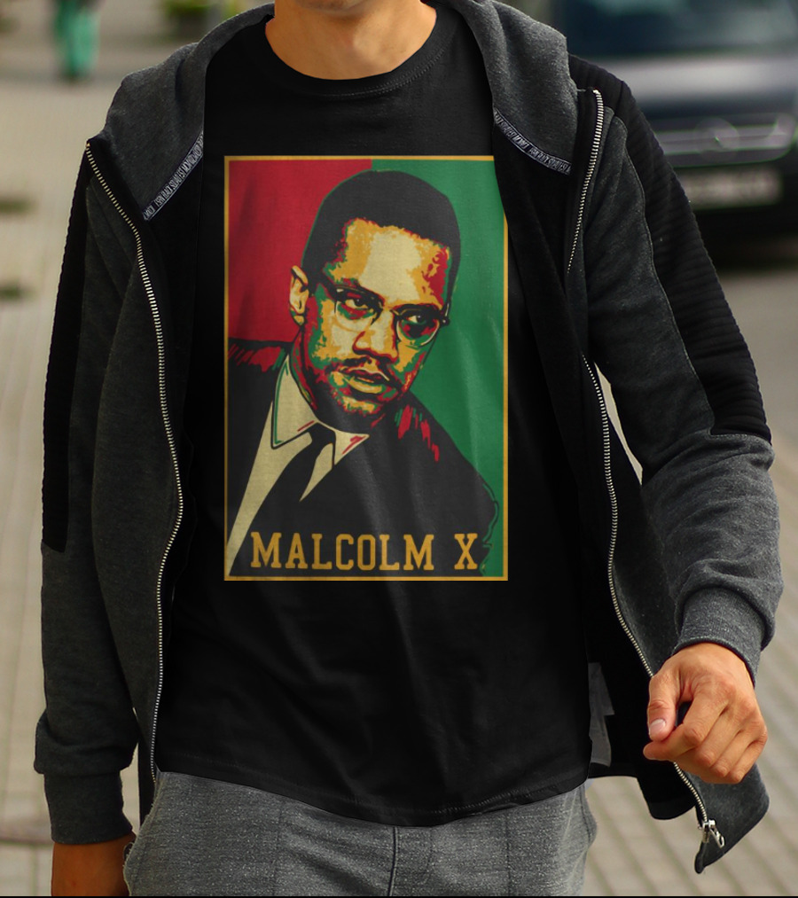Malcolm X Red Green Black T-Shirt