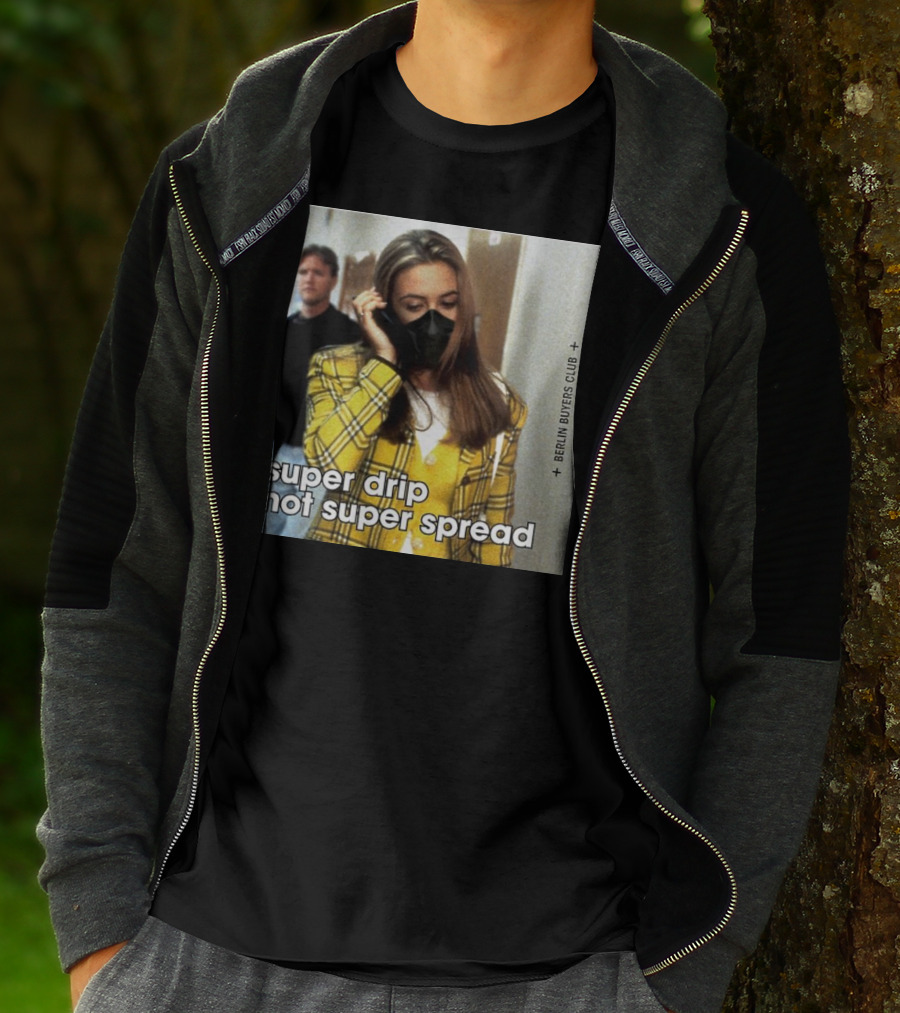 Super Drip Not Super Spread Berlin Buyers Club Plaid Fashion Mask T-Shirt