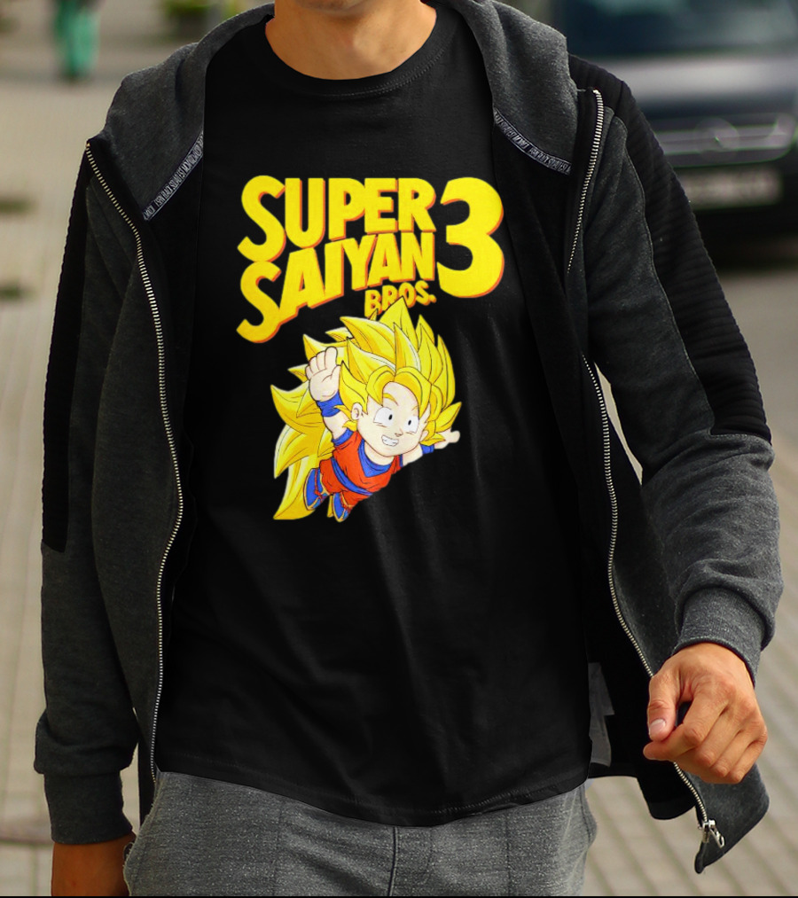 Super Saiyan 3 Bros Vintage Gaming Fusion T-Shirt