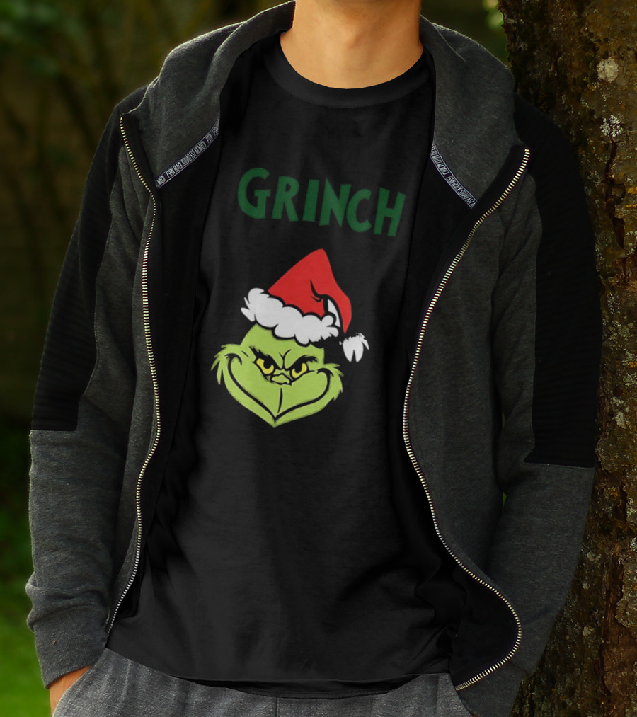 The Grinch Santa Hat Christmas T-Shirt