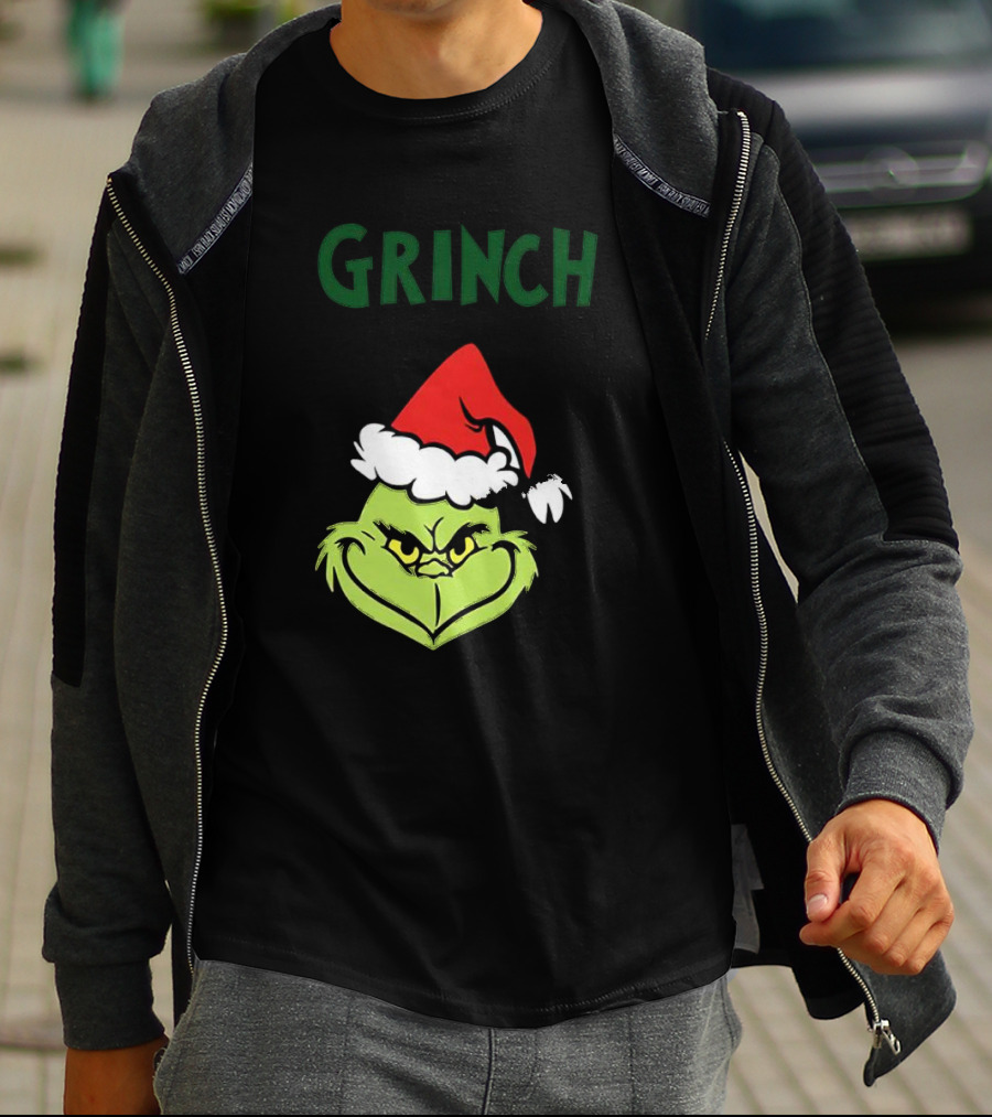 The Grinch Santa Hat Christmas T-Shirt