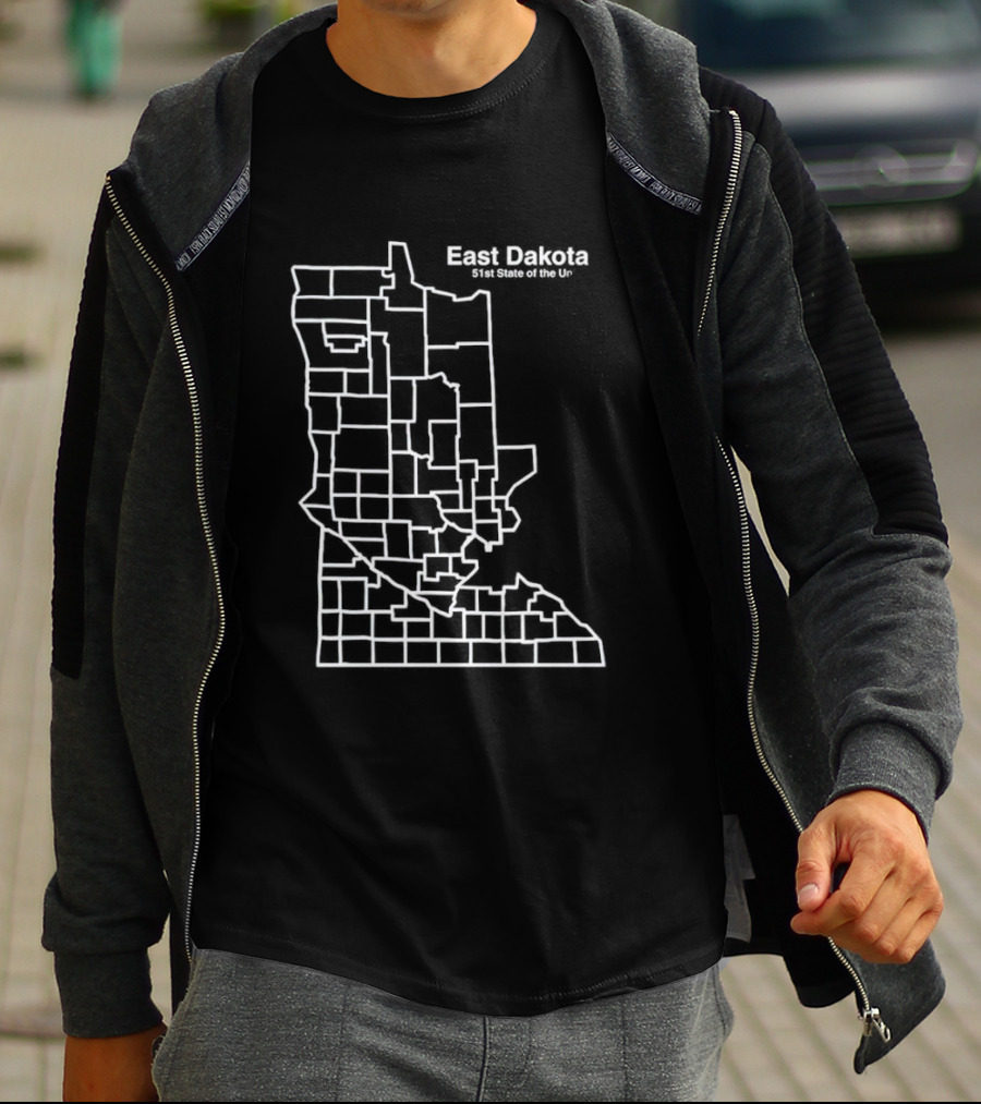 Arvo G Beckwith East Dakota Map 51st State Of The Union T-Shirt