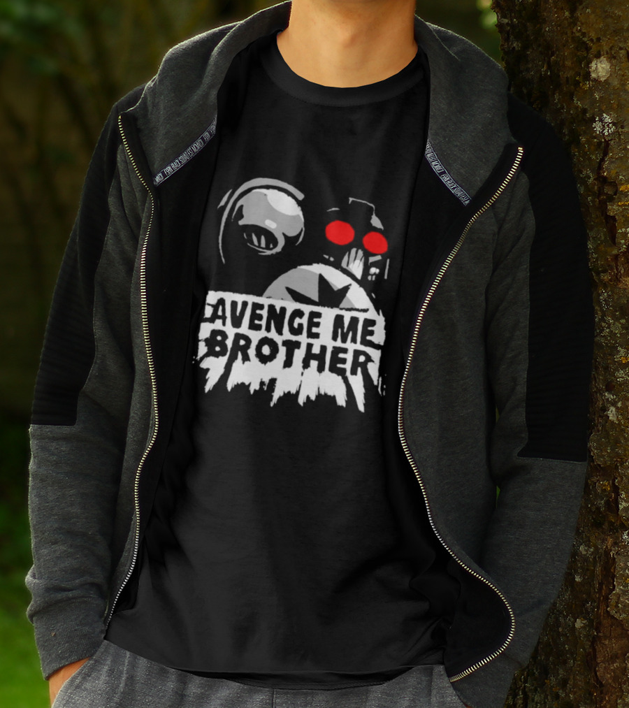 Avenge Me Brother Space Skull Red Eyes Iconic T-Shirt
