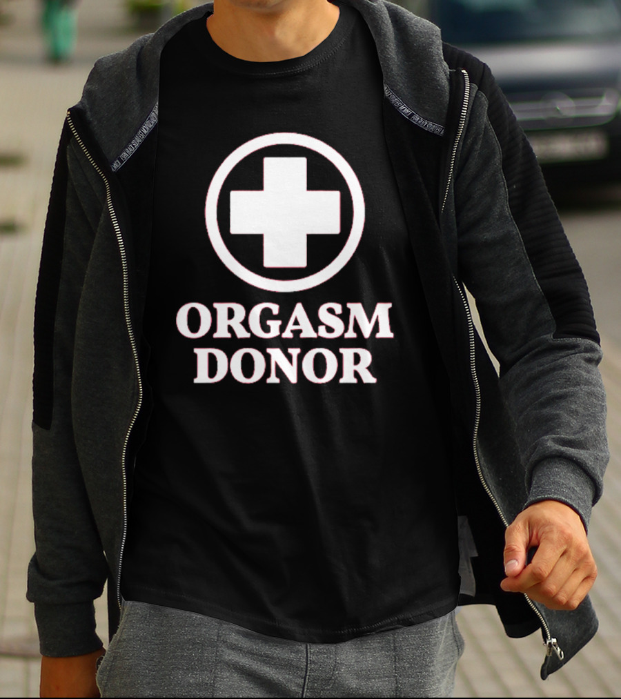 Danny Duncan Red Orgasm Donor Cross T-Shirt