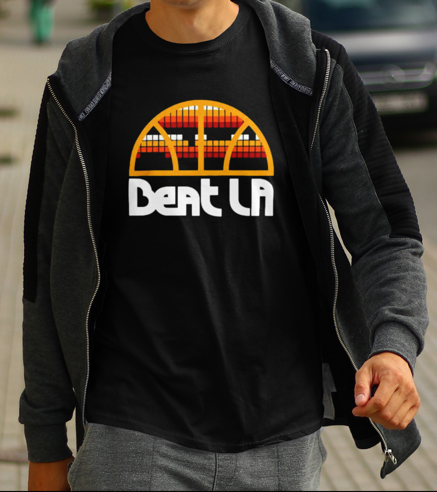 Beat LA Denver Nuggets Skyline Basketball T-Shirt