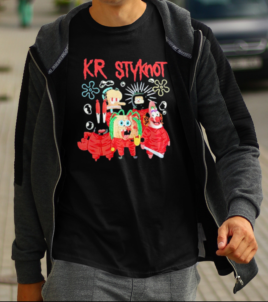 KRSTYKnot Slipknot Spongebob Crossover Characters SpongeBob SquarePants T-Shirt