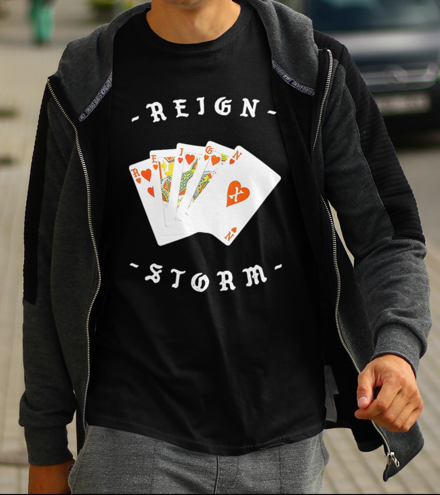 Reign X Playing Cards Hearts Deck Storm T-Shirt