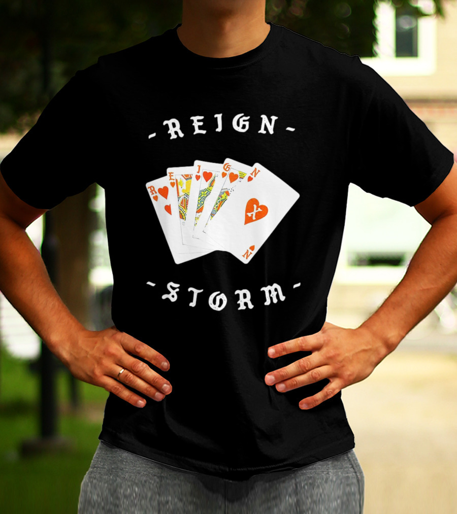 Reign X Playing Cards Hearts Deck Storm T-Shirt