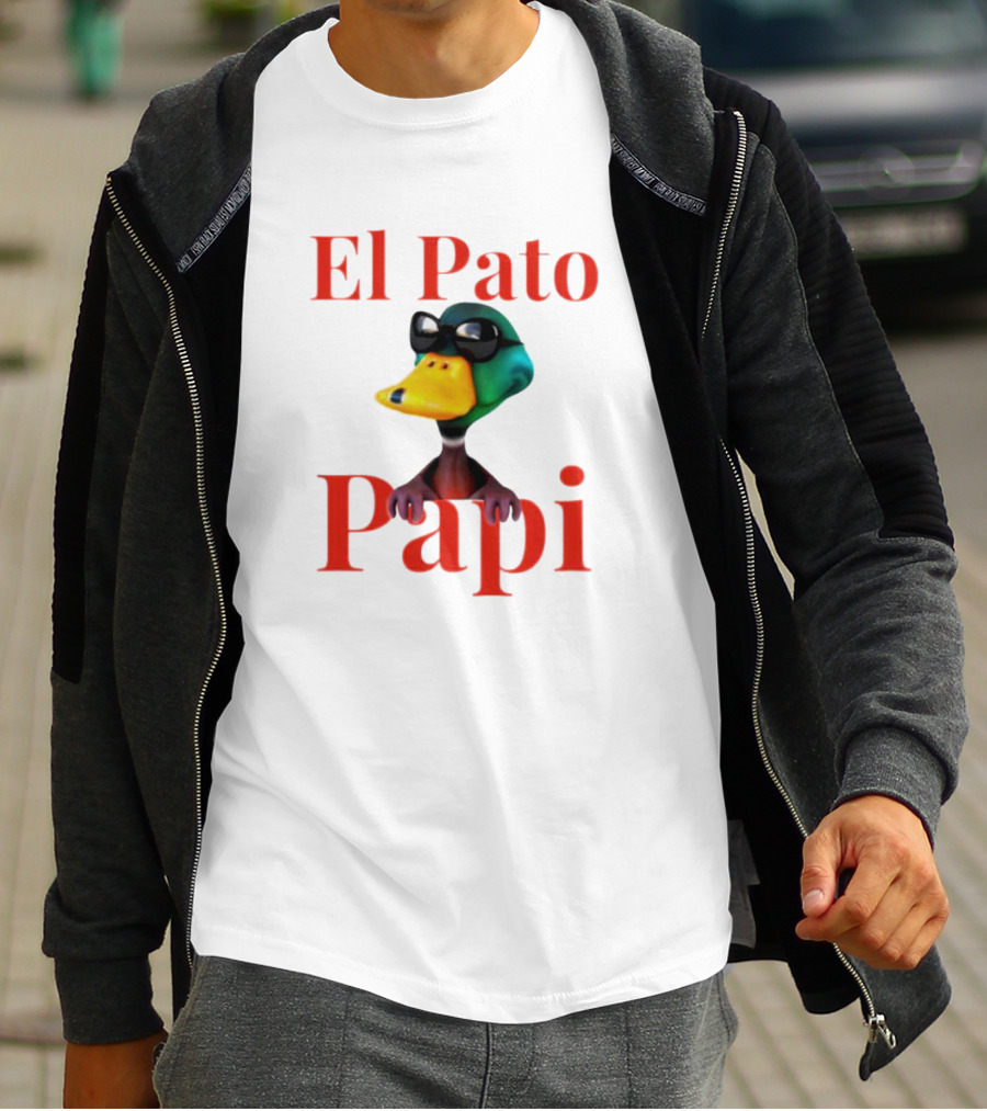 El Pato Papi Duck Character Sunglasses T-Shirt