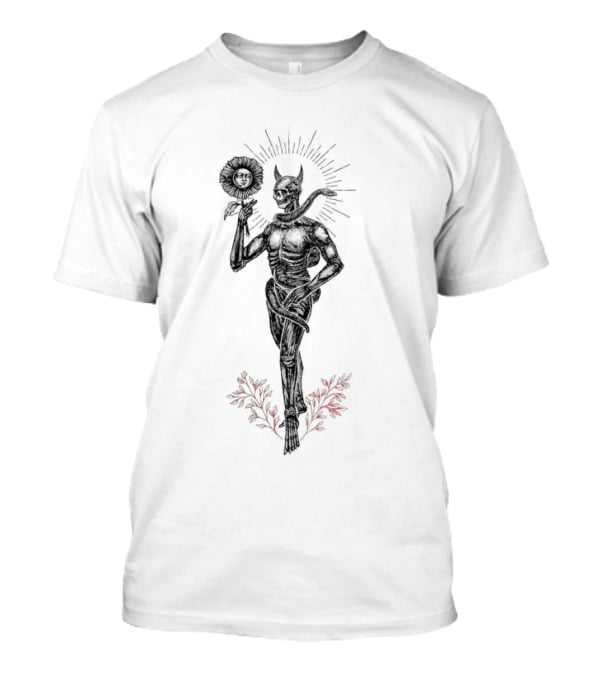 Micah Ulrich Flayed Skeletal Demon Holding Sun Mask T-Shirt