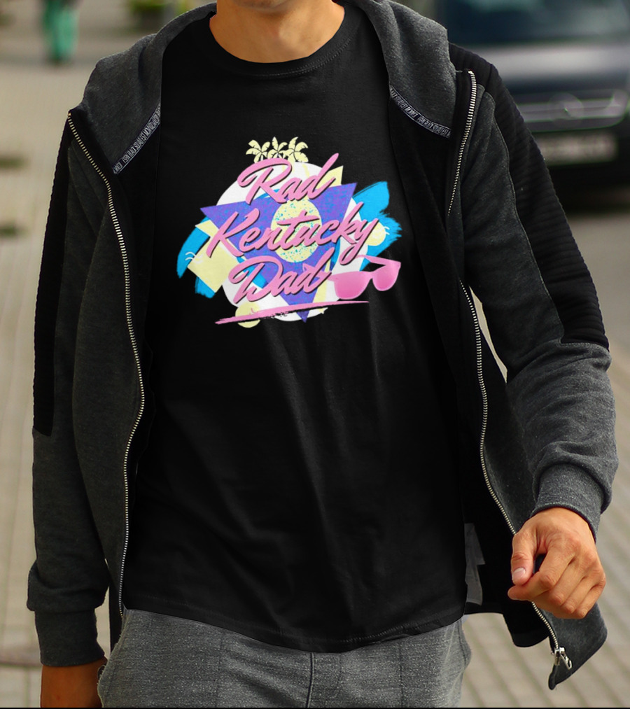 Rad Kentucky Dad 90’s Retro Palm Trees And Sunglasses Vibe T-Shirt
