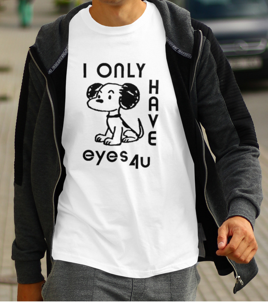 Lowlvl I Only Have Eyes 4U Cartoon Dog T-Shirt