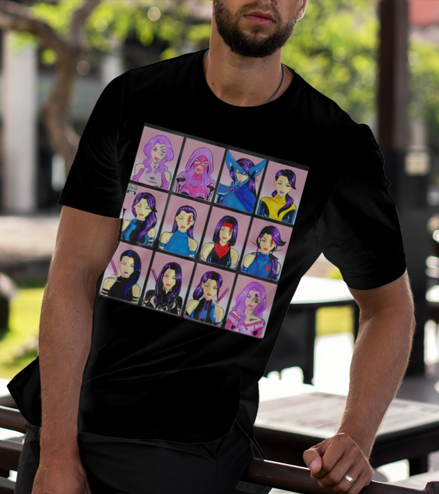 Psylocke Evolution Twelve Iconic Looks T-Shirt