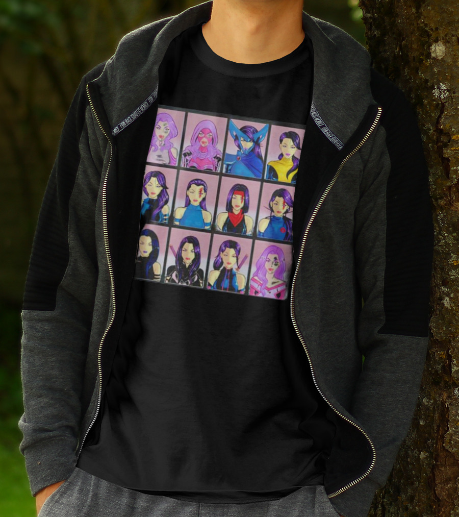 Psylocke Evolution Twelve Iconic Looks T-Shirt
