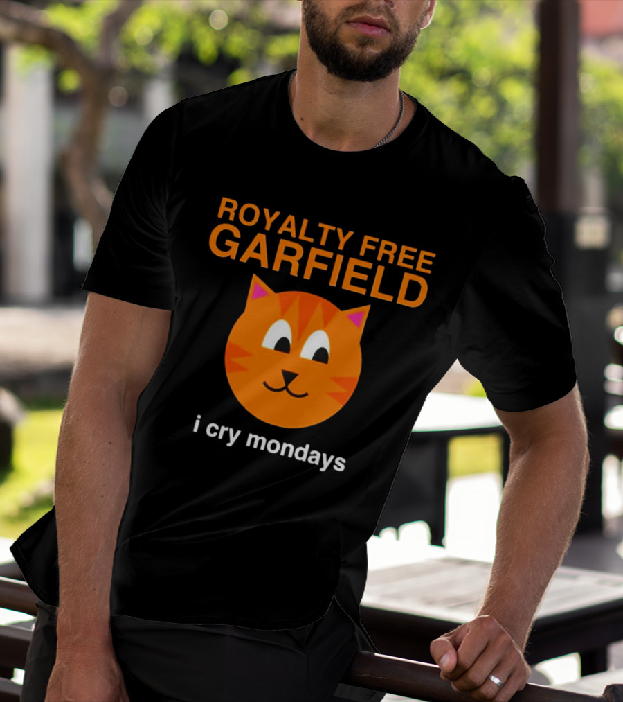 Royalty Free Garfield I Cry Mondays Iconic Meme T-Shirt