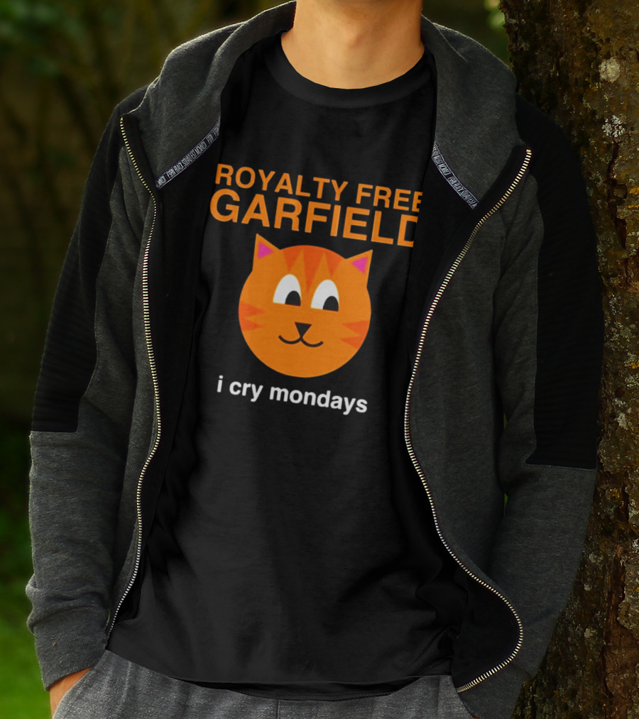 Royalty Free Garfield I Cry Mondays Iconic Meme T-Shirt