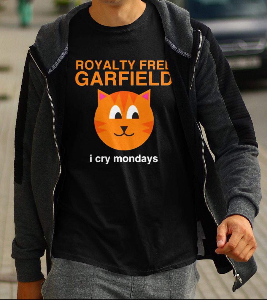 Royalty Free Garfield I Cry Mondays Iconic Meme T-Shirt