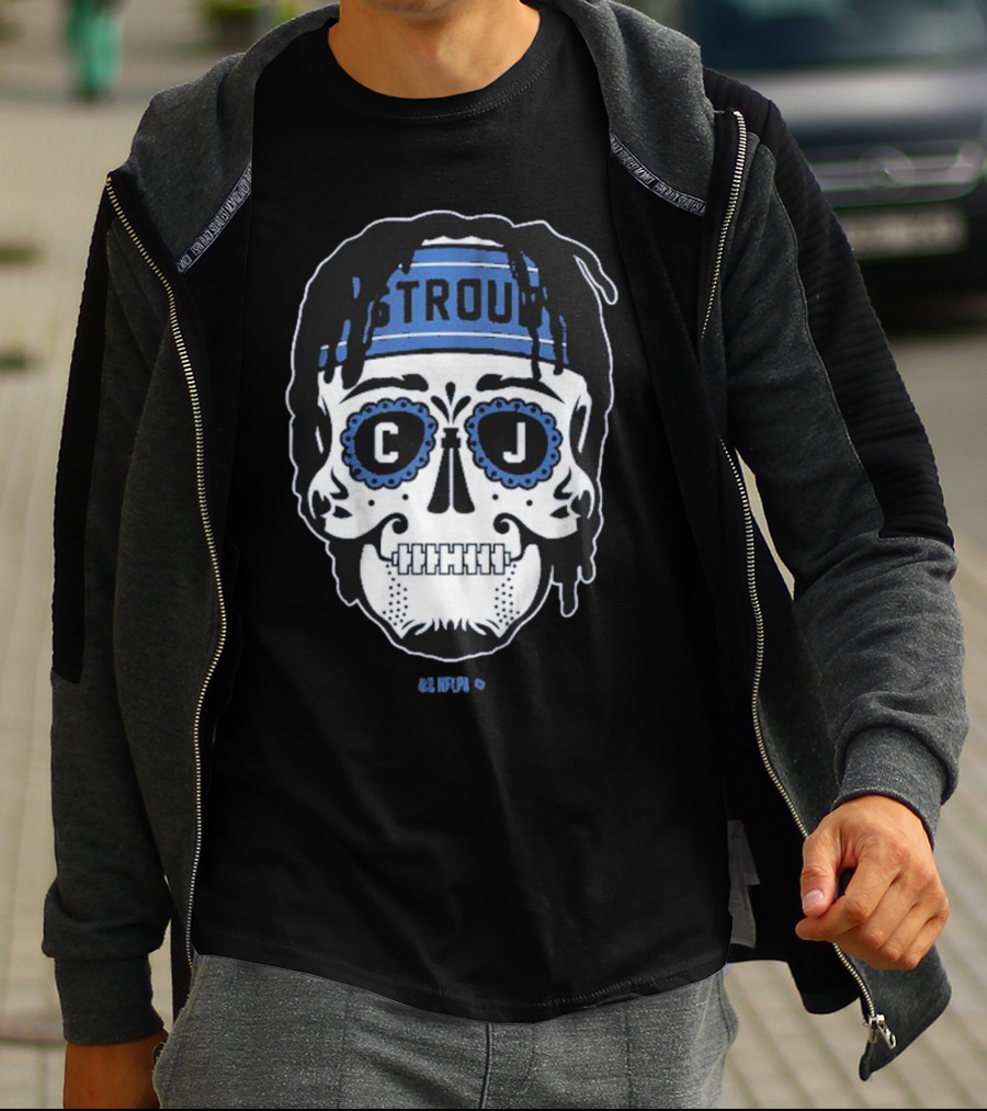 C.J. Stroud Sugar Skull Blue Bandana T-Shirt