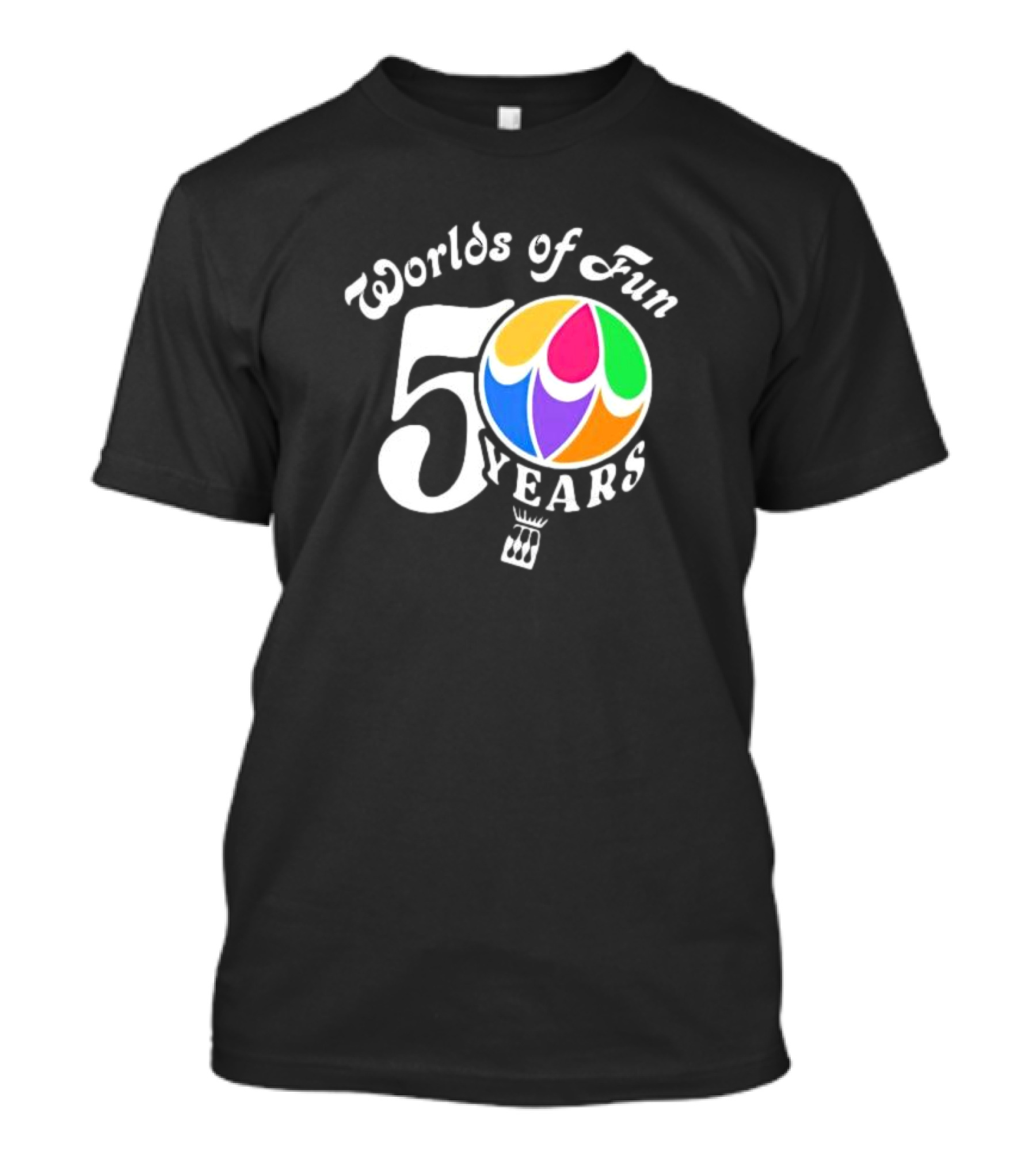 Worlds Of Fun 50 Years Celebration Colorful Balloon T-Shirt