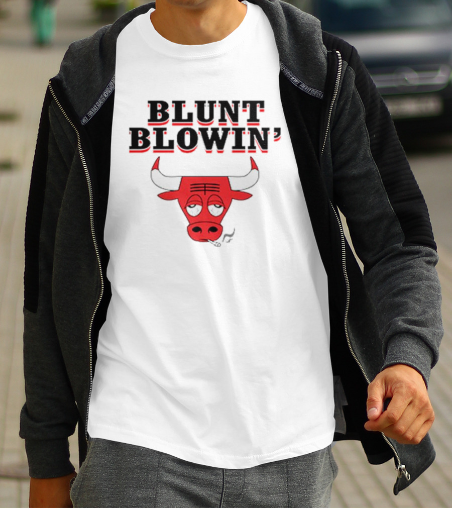 Blunt Blowin’ Bulls Smoking Red Bulls T-Shirt
