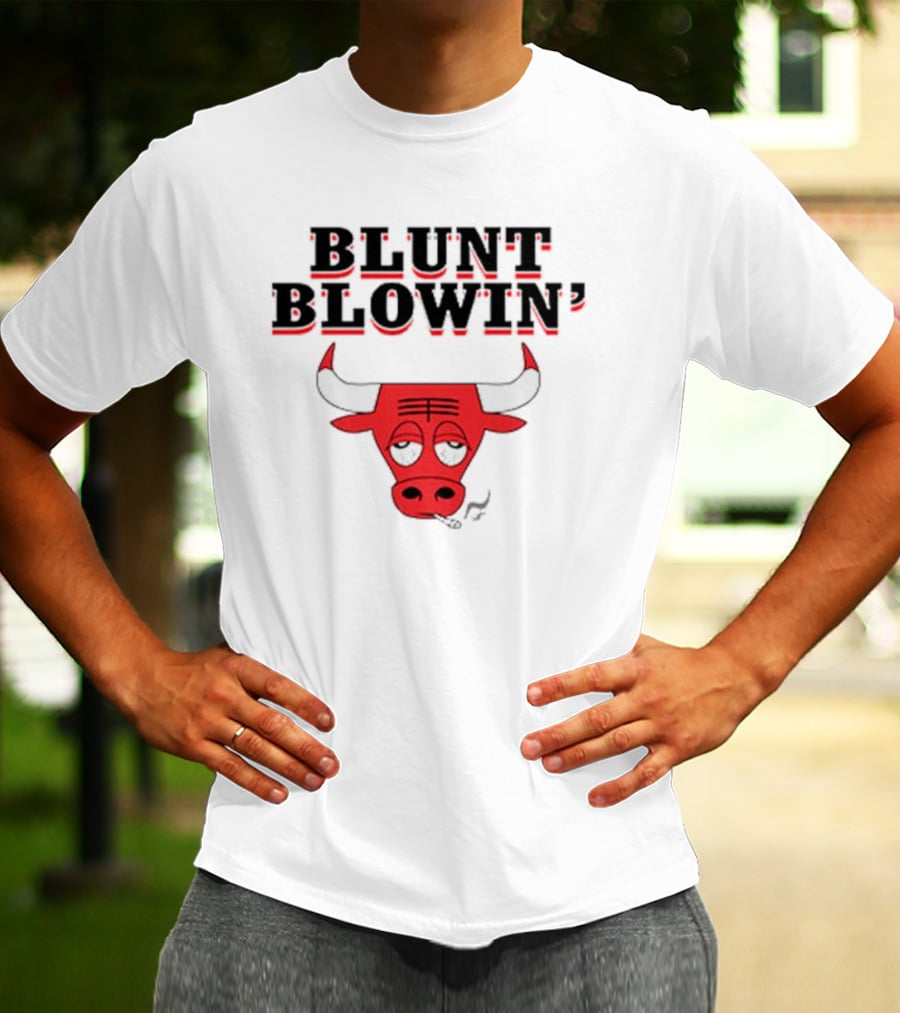 Blunt Blowin’ Bulls Smoking Red Bulls T-Shirt