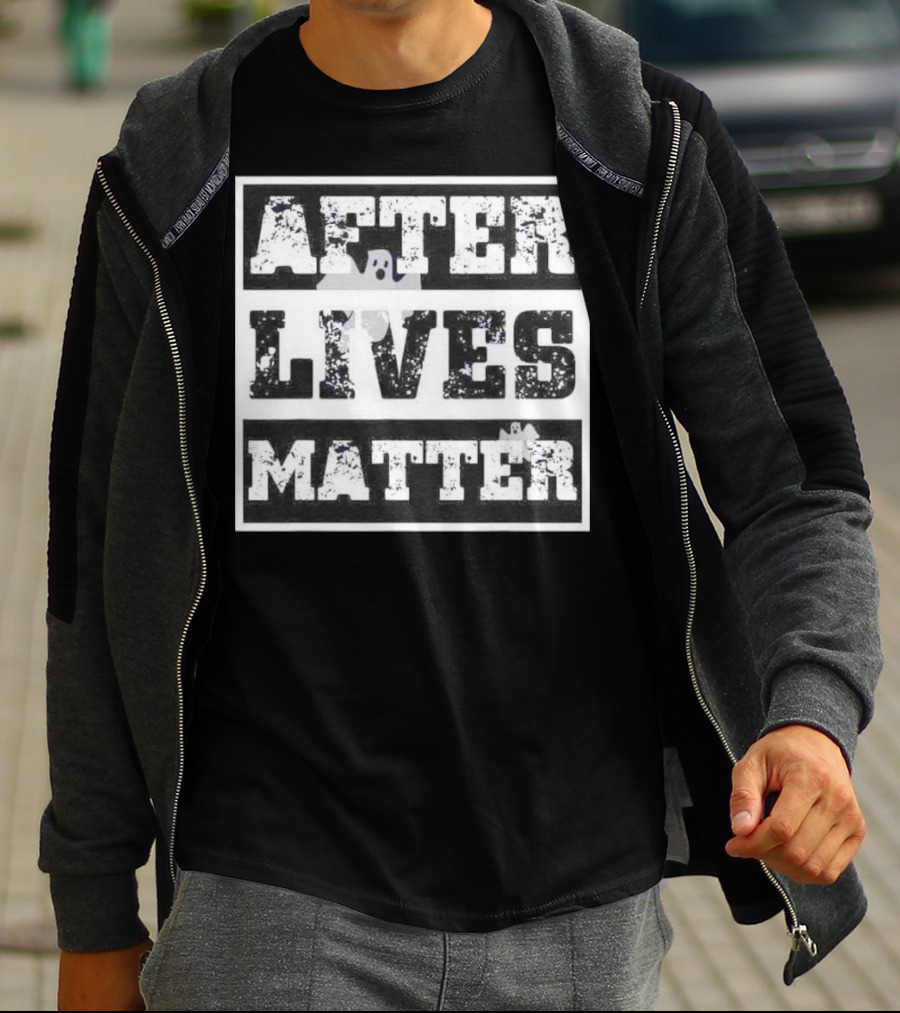 Boo After Lives Matter Ghosts Textured Halloween T-Shirt