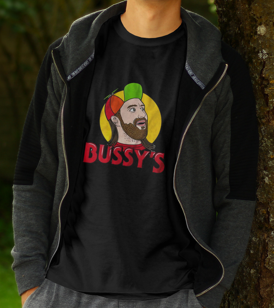 Bussy’s Multicolor Cap Cartoon Character T-Shirt