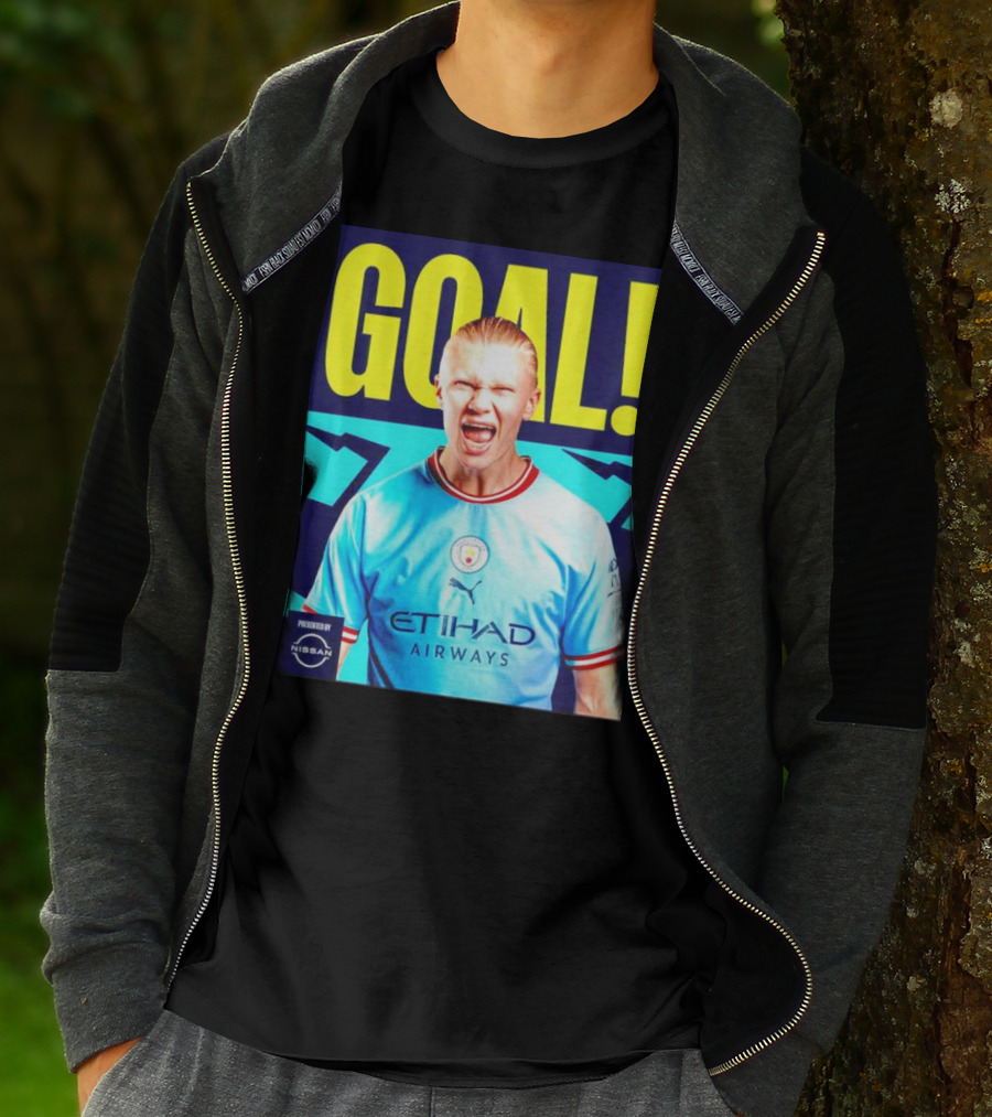 GOAL Erling Haaland Manchester City Etihad Airways Presented By Nissan T-Shirt