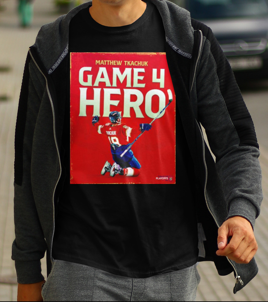 Matthew Tkachuk Game 4 Hero Playoffs T-Shirt