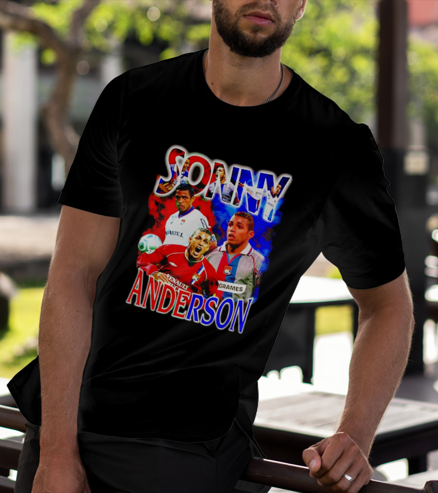 Sonny Anderson Football Legend Renault V Lyon Grames Soccer Icons T-Shirt