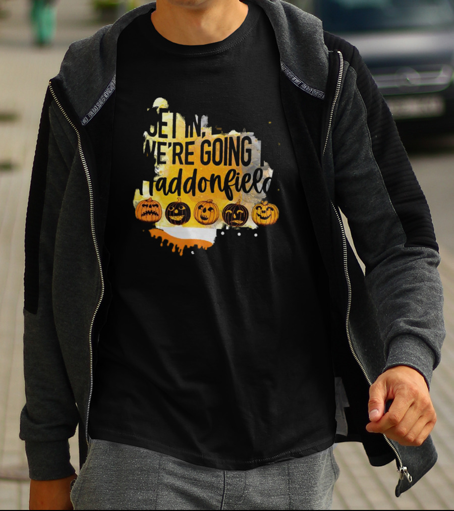 Get In Loser We're Going To Haddonfield Halloween Pumpkins Knife T-Shirt