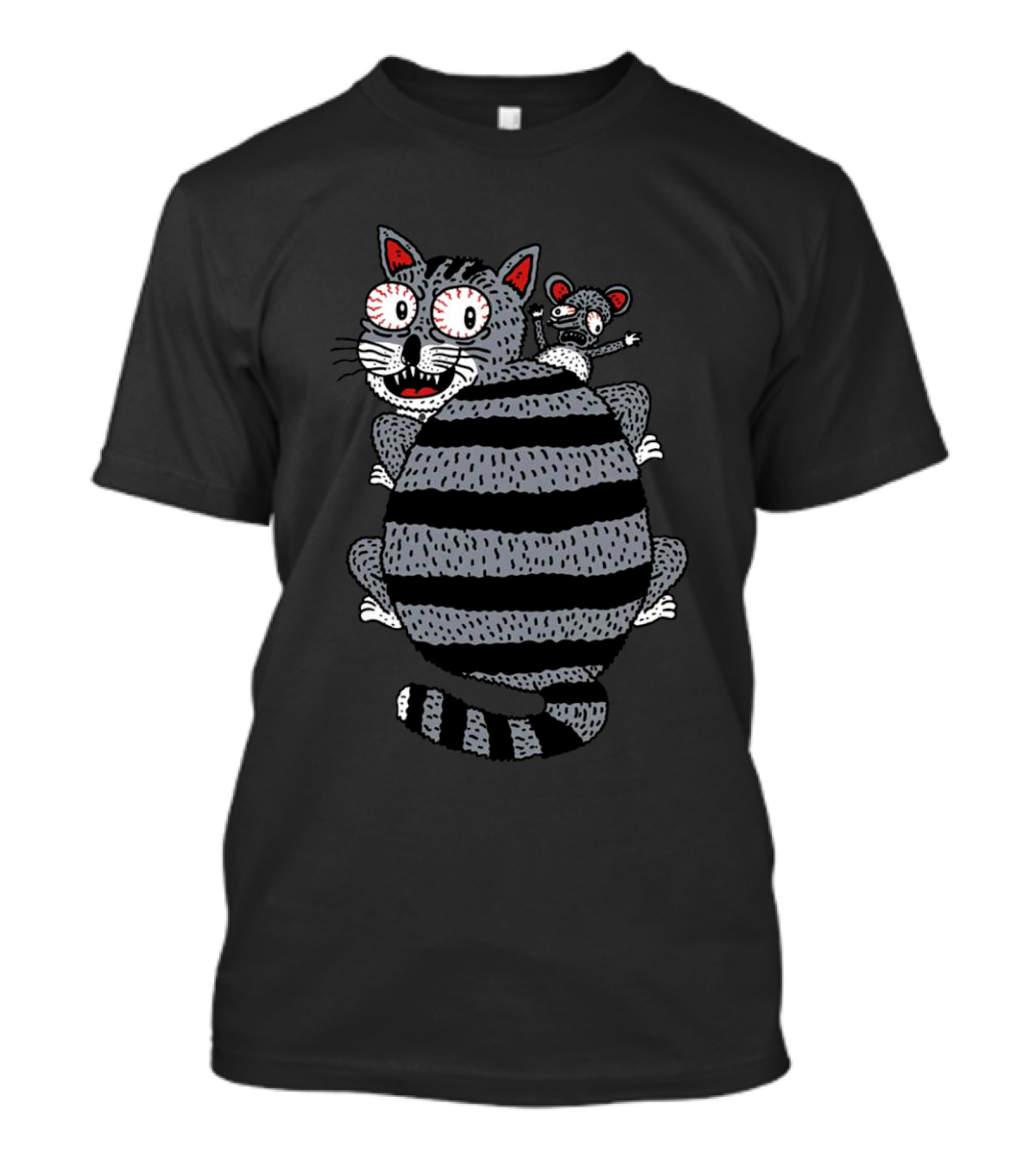 Ugly Cat And Mouse By Hexyeah T-Shirt