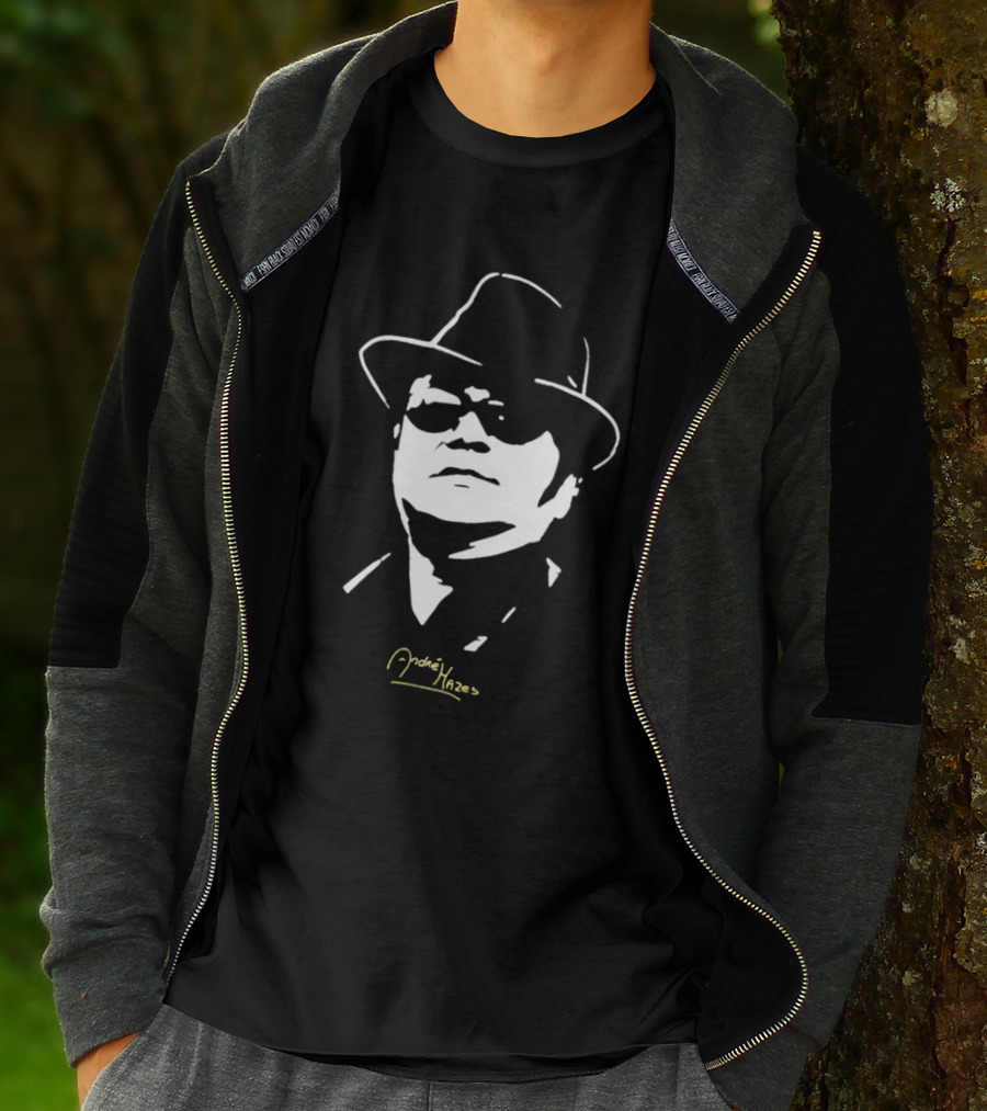 Andre Hazes Monochrome Fedora Sunglasses T-Shirt